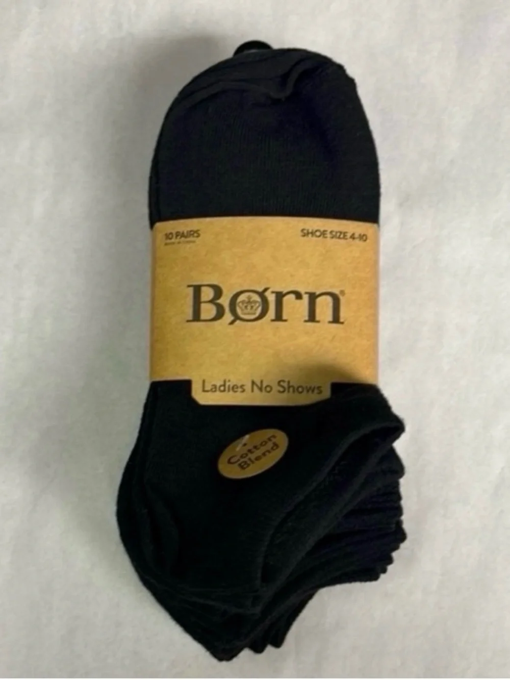 New Born Socks Women’s 10 Pair Cotton Blend Black No Show Socks Casual Active